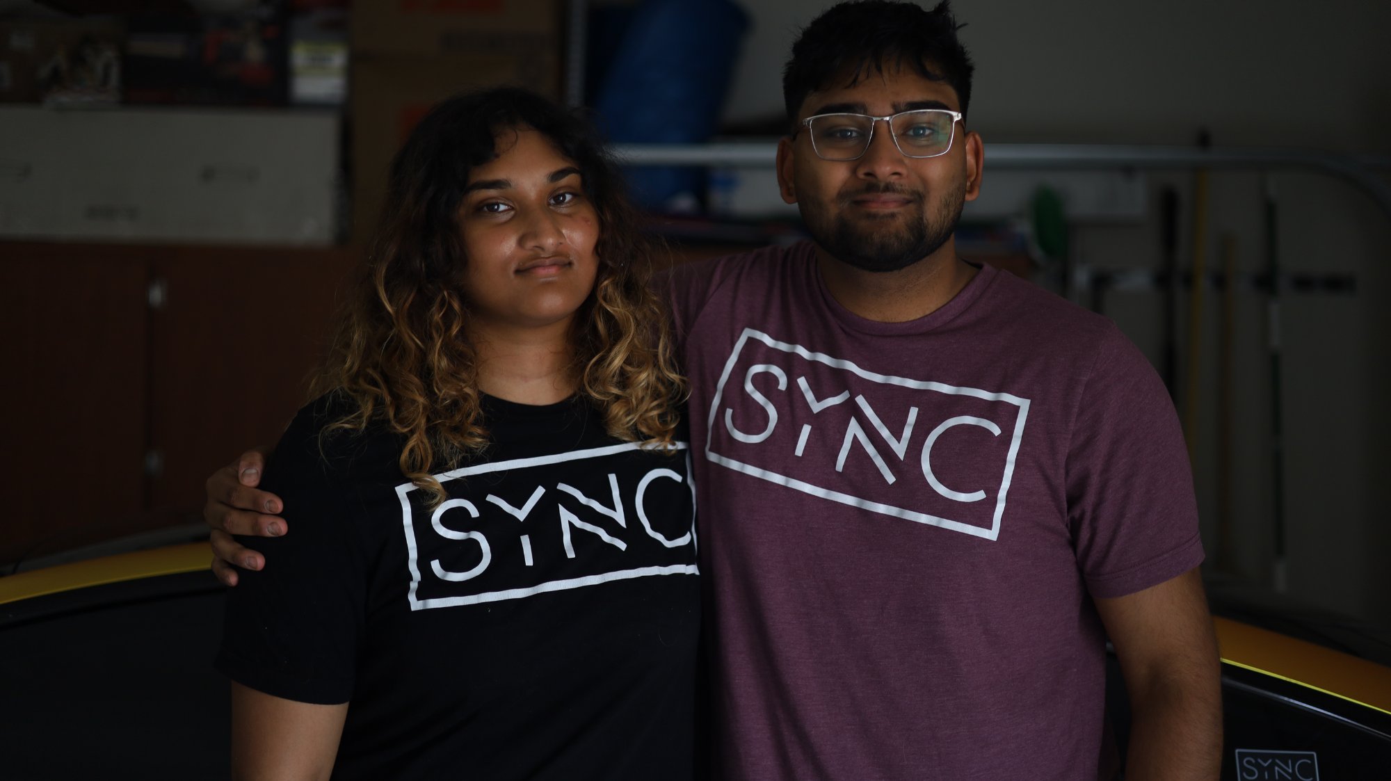 Sarayu and her brother at Sync Visual Media